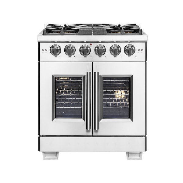 Forno Capriasca 30In. Freestanding French Door Gas Range FFSGS6460-30 - main